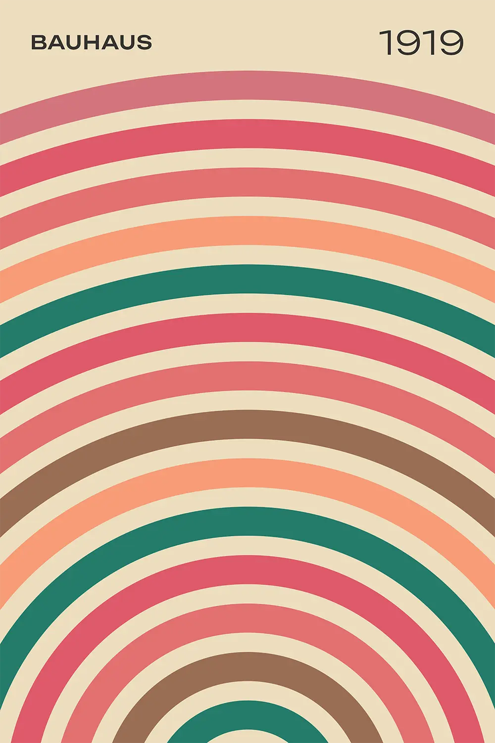 a poster with a spiral design in the middle