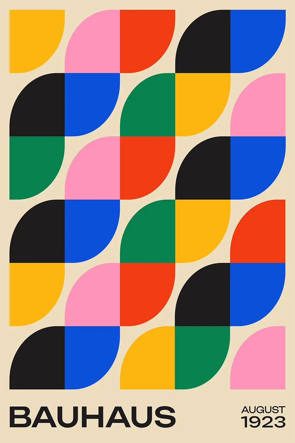 a poster for bauhaus, an art exhibition