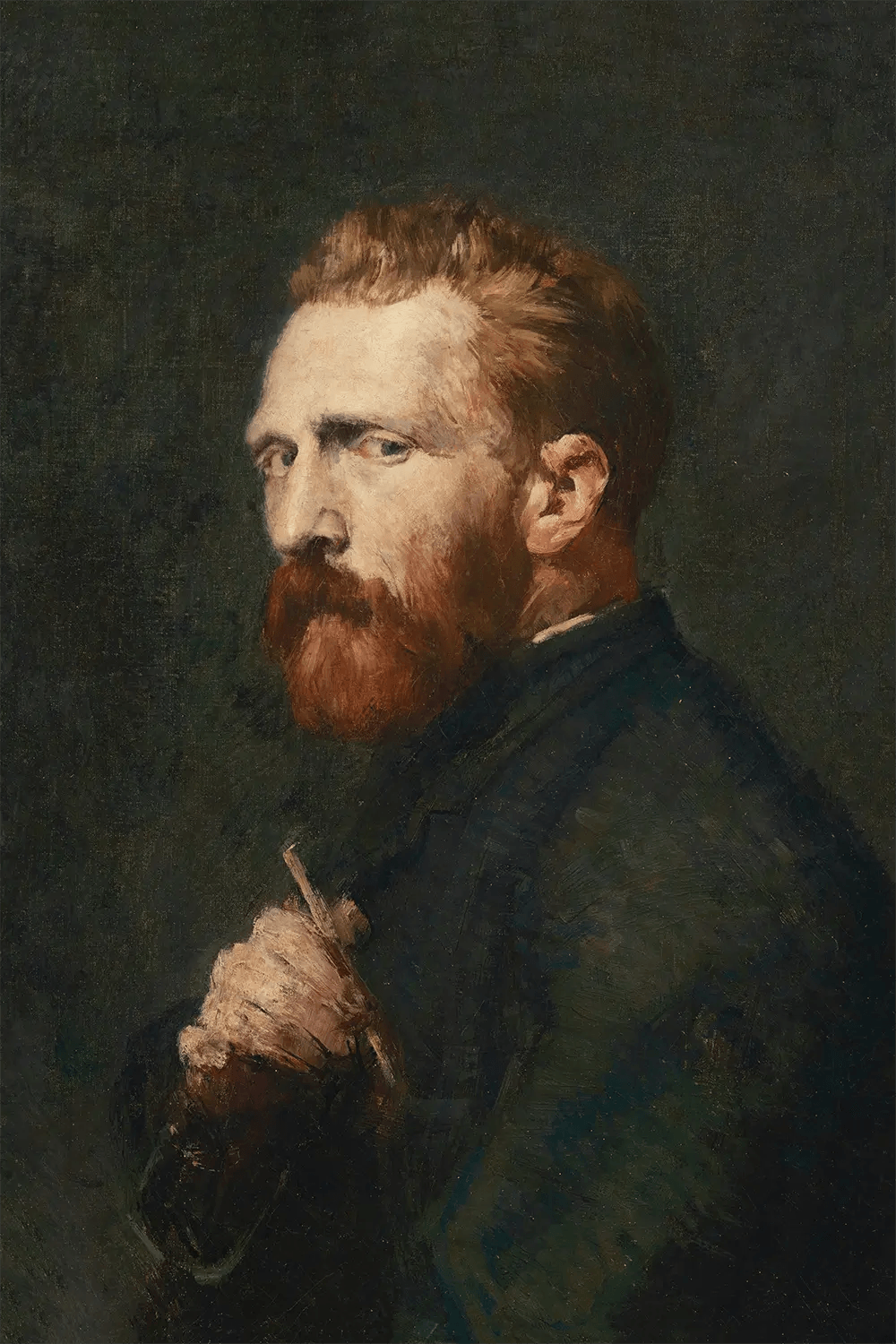 a painting of a man with a red beard